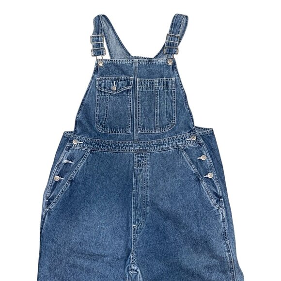 Vintage Gap 2002 Mens Overalls Large Straight Leg Adjustable Straps Light Wash - Picture 2 of 7